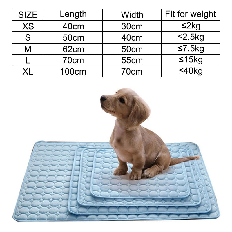 Dog Mat Cooling Summer Pad Mat for Dogs Cat Blanket Sofa Breathable Pet Dog Bed Summer Washable for Small Medium Large Dogs Car